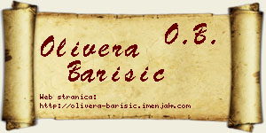 Olivera Barišić vizit kartica